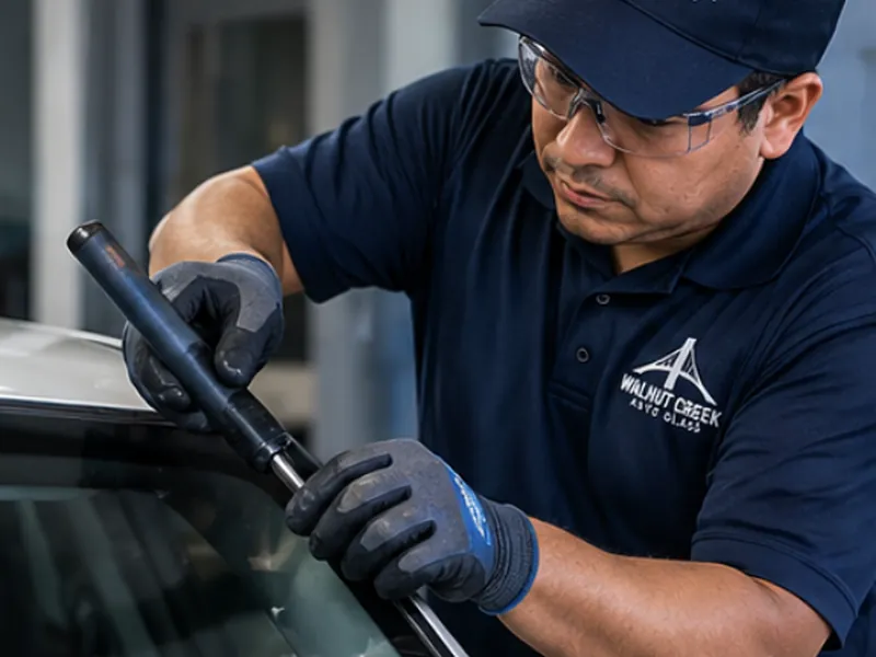 Gateway Auto Glass technician handling glass repair