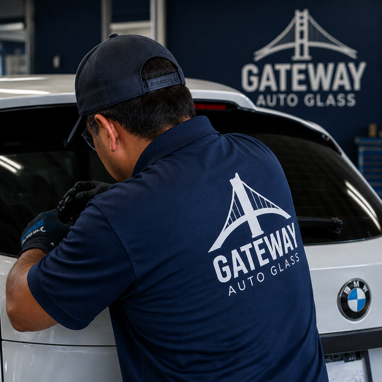Gateway Auto Glass mobile technician providing on-site windshield service in Oakland